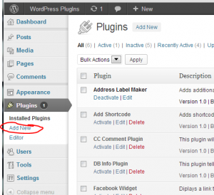 add new wordpress plugin