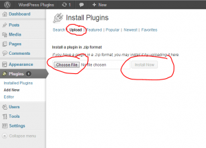 upload install plugin