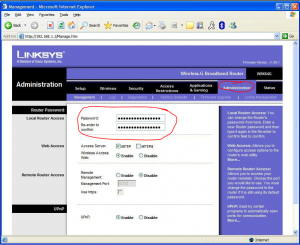 change password linksys