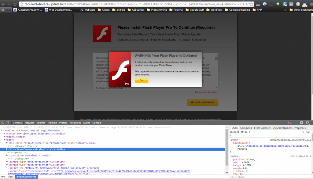 flash update shellshock