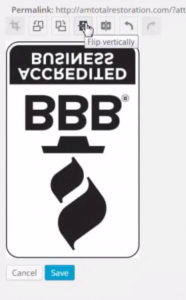 flip image vertically in wordpress