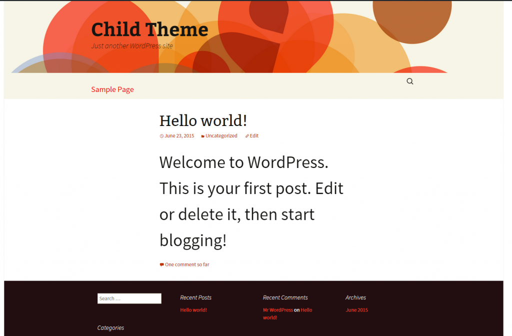 Editing Child Theme in WordPress