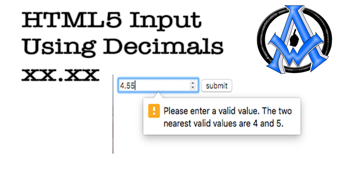 Please Enter A Valid Value HTML5 Number Input