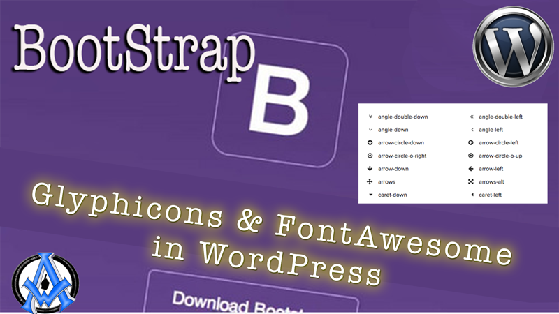 Glyphicons FontAwesome With Bootstrap For WordPress