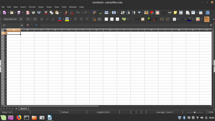 Libre Office Spreadsheet