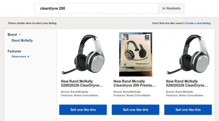 ebay category matches