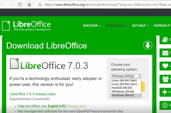 Libre Office Version For Correct Operating System