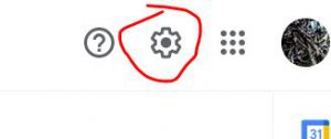 gmail settings cog