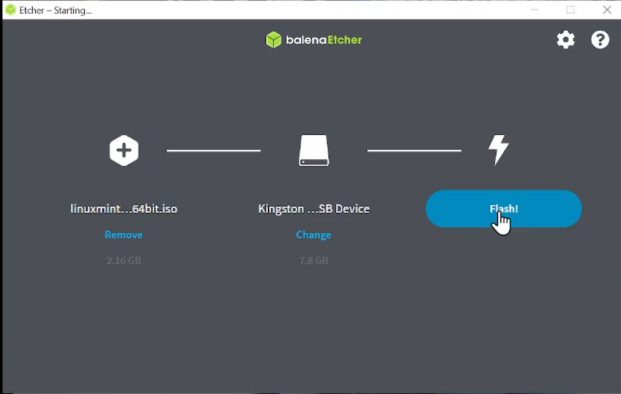 Create a Bootable Flash Drive For Linux Mint