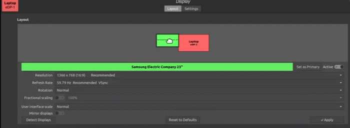 Selecting displays