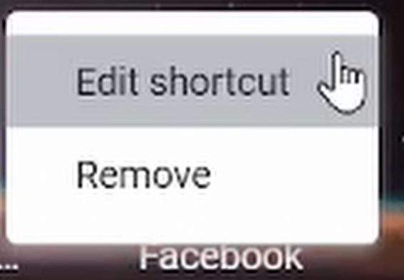 Edit Shortcuts in Google Browser