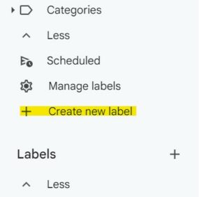 create new label