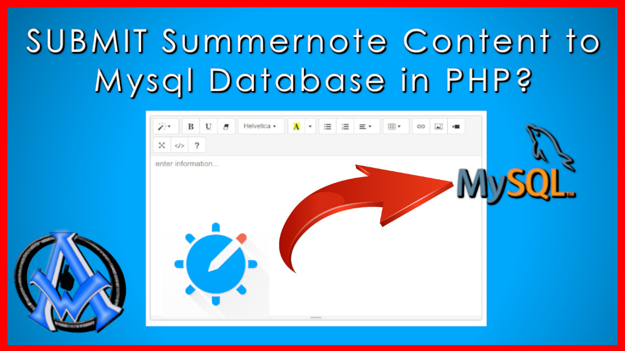 How To Submit Summernote Content to Mysql Database in PHP?