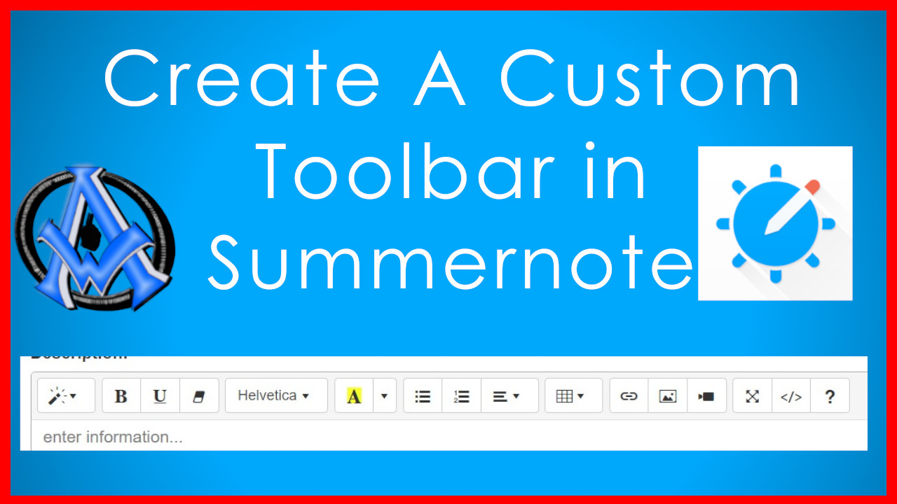 How do I make a custom toolbar in Summernote?