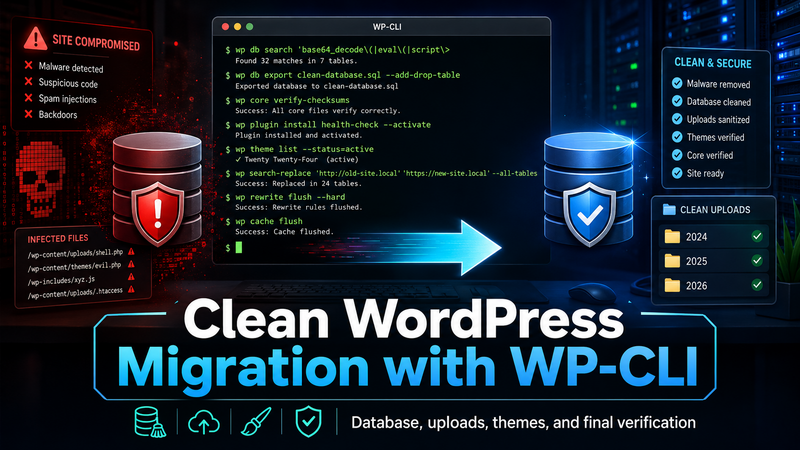 How To Clean And Migrate A Compromised Wordpress Website Using Wp-Cli