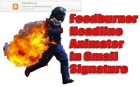 Get Feedburner Headline Animator in your Email Signature