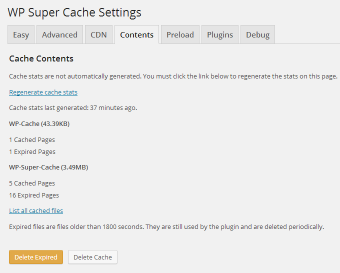 wp super cache plugin