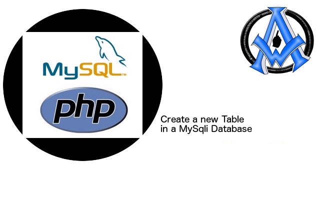Create a new Table in a MySqli Database