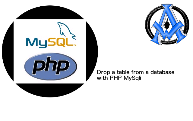 Drop a table from a database with PHP MySqli