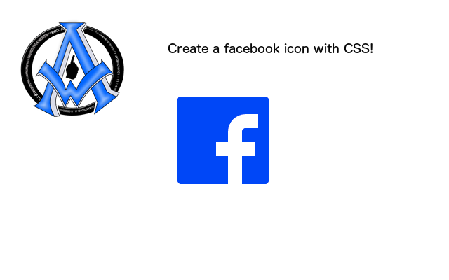 Create a Facebook Icon in CSS