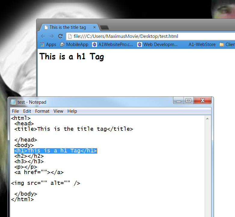 html basics h1 tag