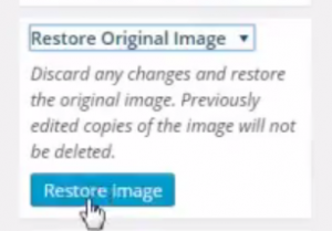 restore an image in wordpress