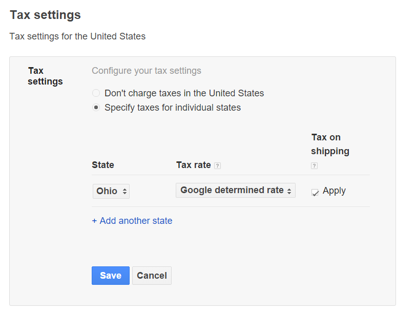 Google determined tax rate