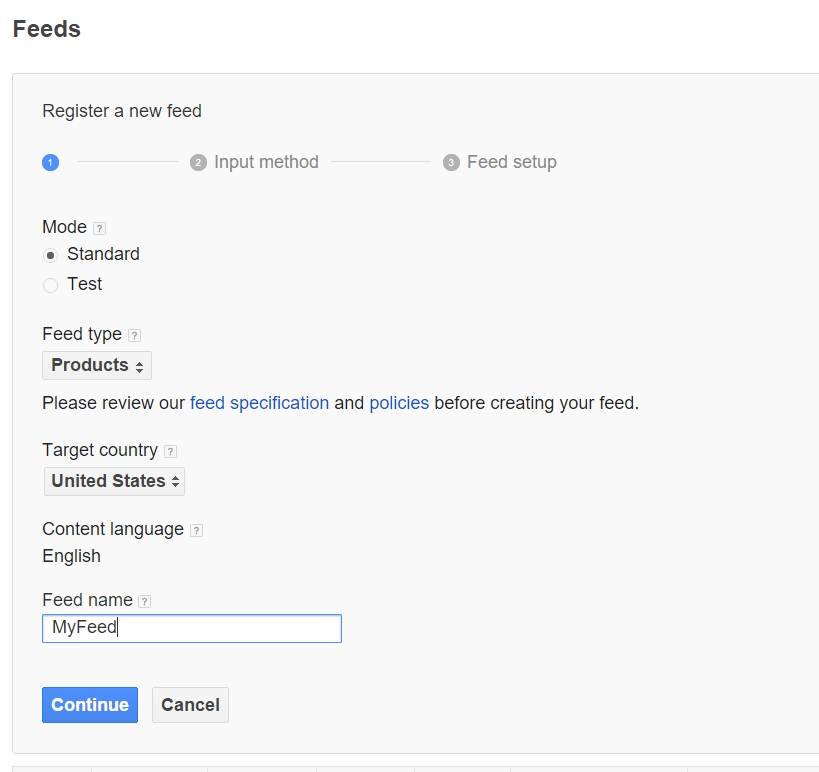 Register A New Feed