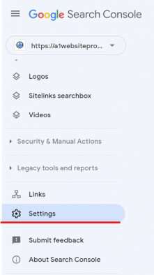 scroll down to settings