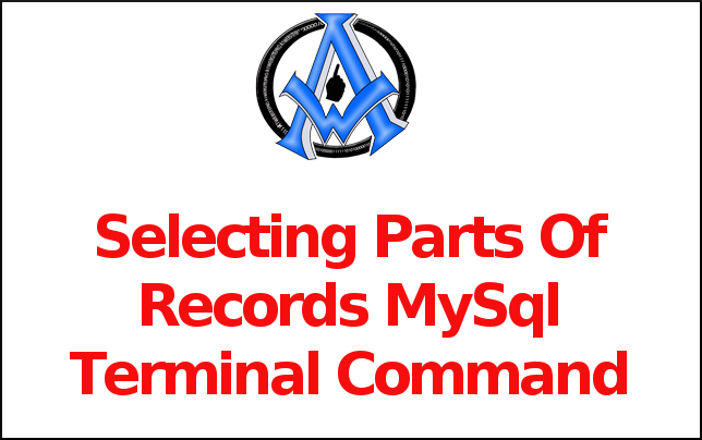 Selecting Parts Of Records MySql Terminal Command
