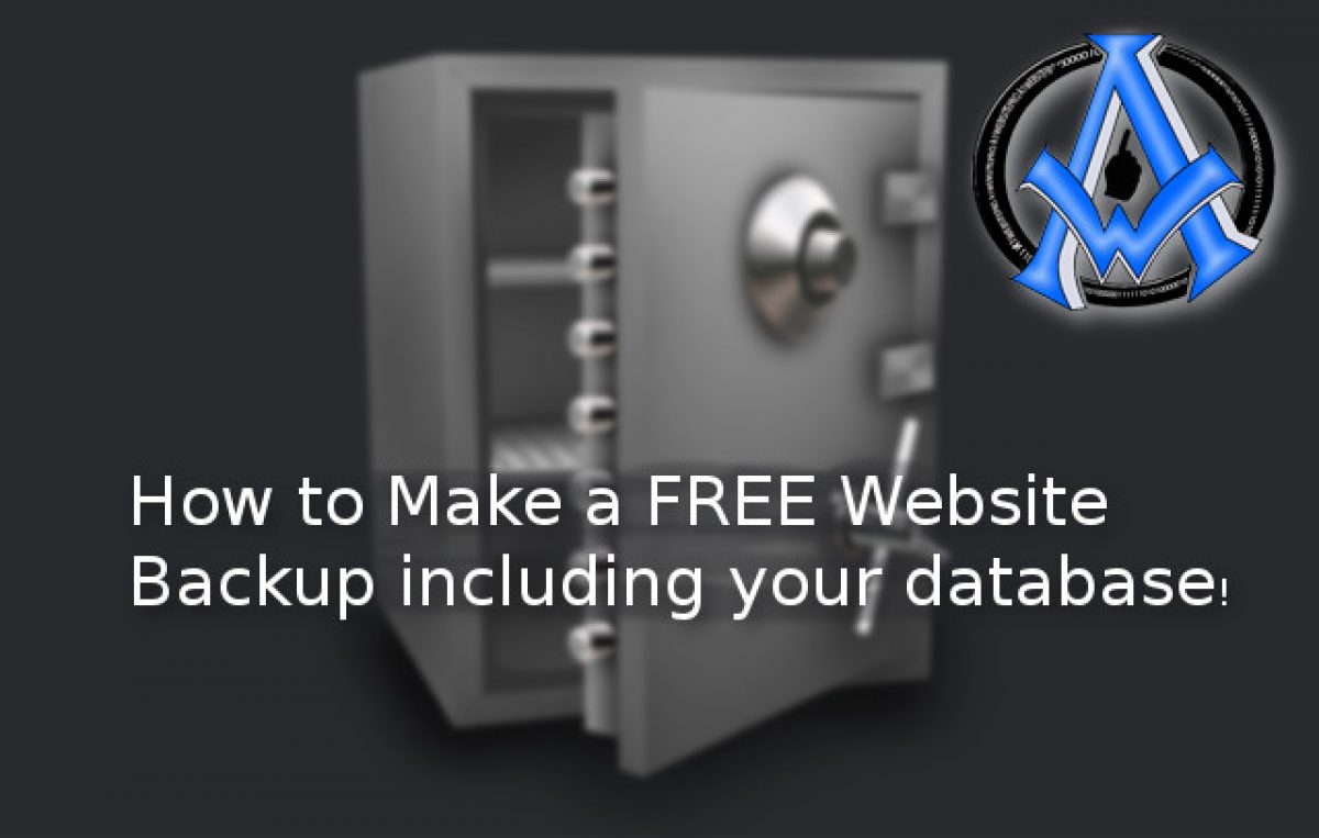 How To Make A Free Website Backup Php Mysql