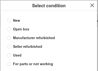 condition of item