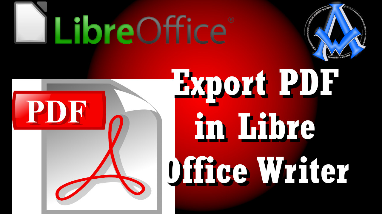 export pdf in libre office writer