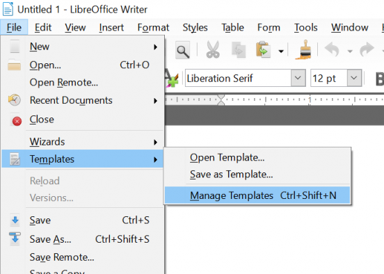 Location Of Templates In Libre Office Writer