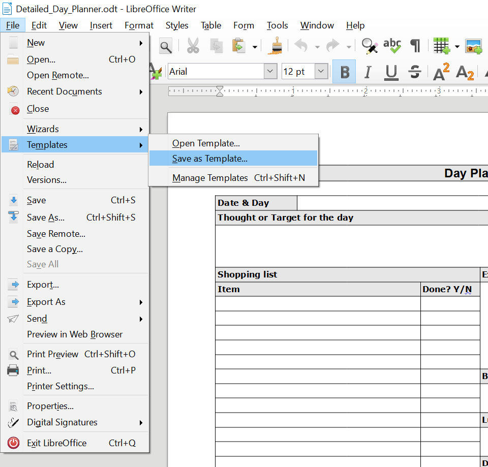 HOW TO USE TEMPLATES IN LIBRE OFFICE WRITER Page 2 of 2