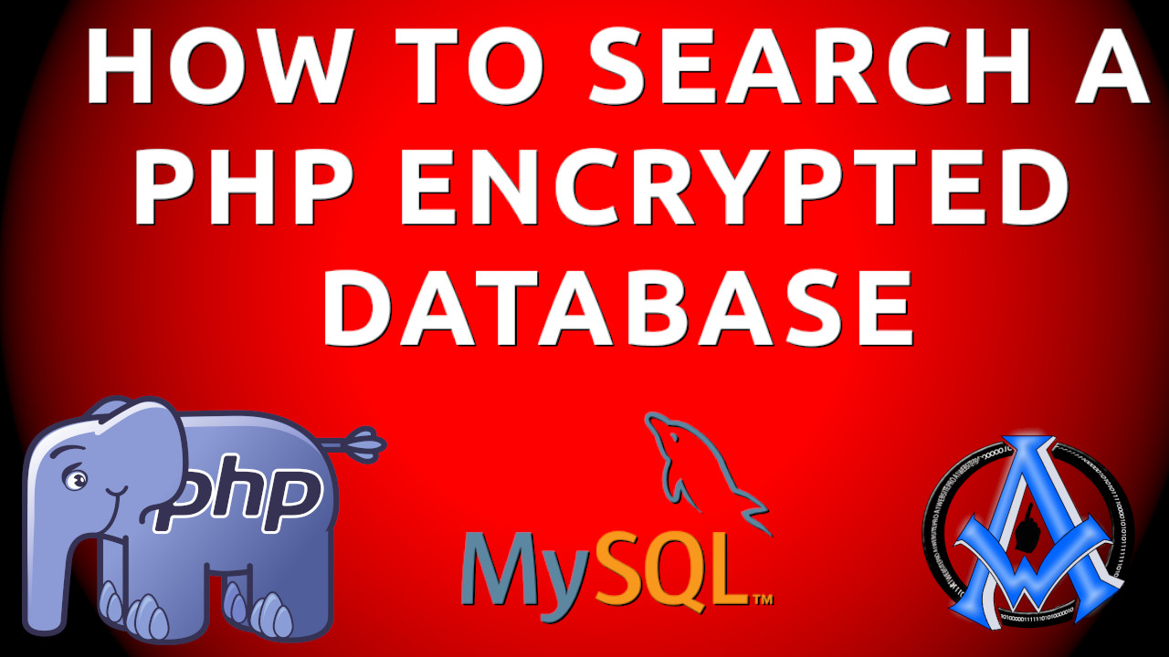 How To Search PHP Encrypted Database