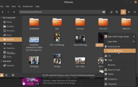 Setting Wallpaper Desktop Background Image in Linux Mint