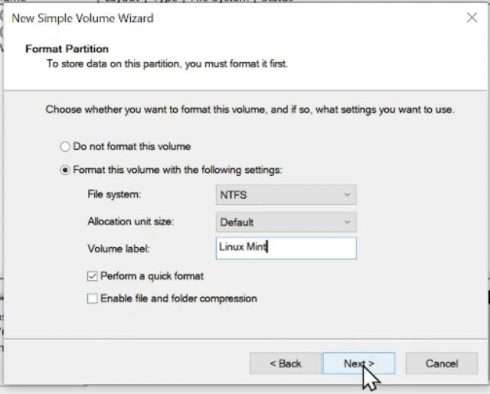 Change Volume Lable To Linux Mint