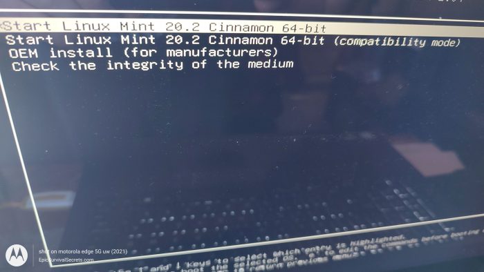 load Up Linux Mint