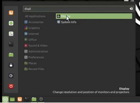 Access Display Settings in Linux Mint
