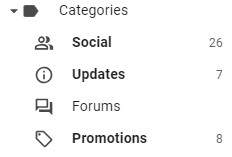 gmail categories
