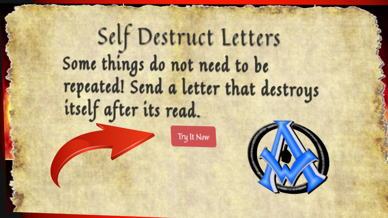 Self Destruct Letter Script